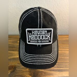 Hayden Haddock Black Mesh Trucker Adjustable Hat Cap Tx Country Music Singer EUC